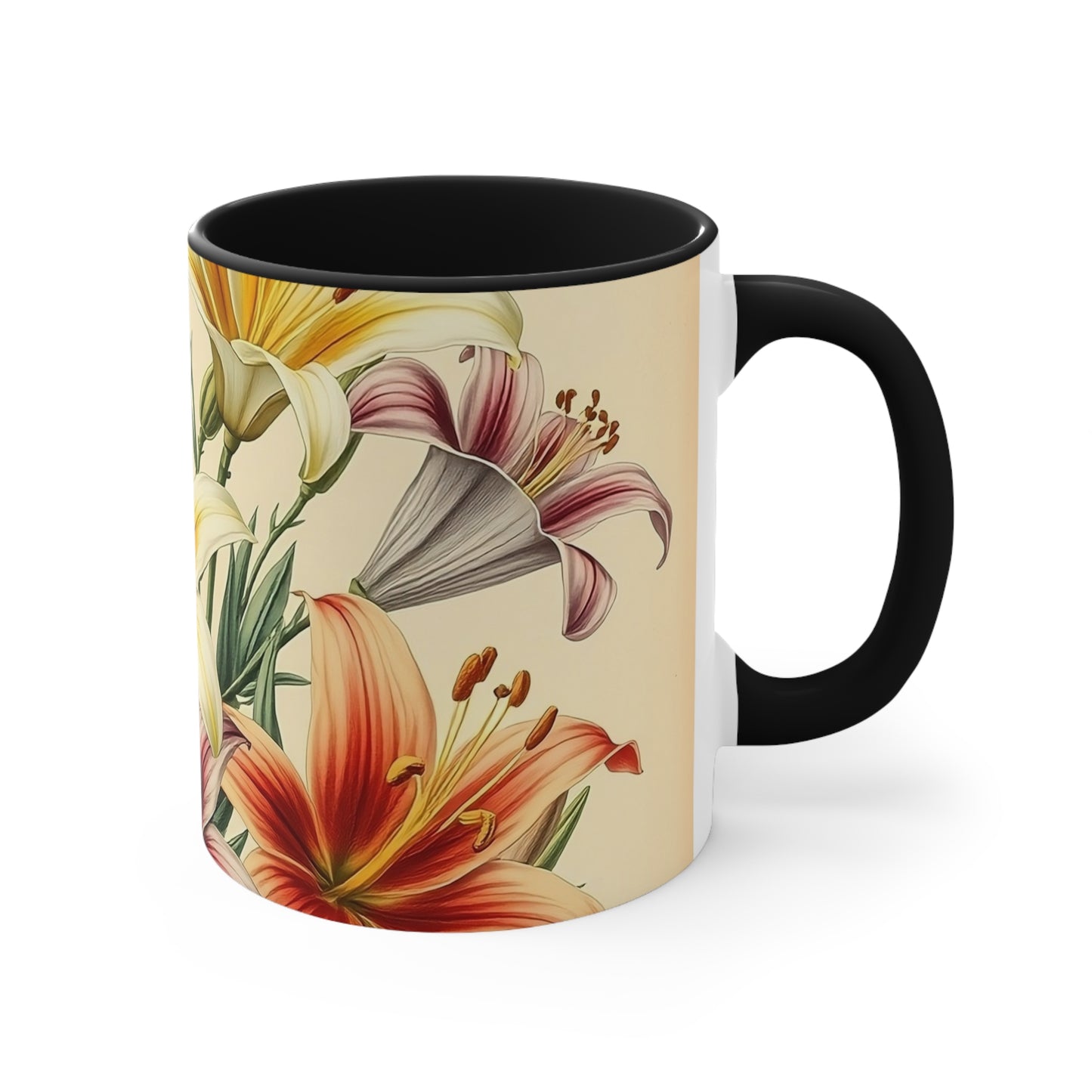 Accent Mugs - Vintage Coffee Cup, Floral Tea Mug, Drinkware, Unique Gift for Nature Lover