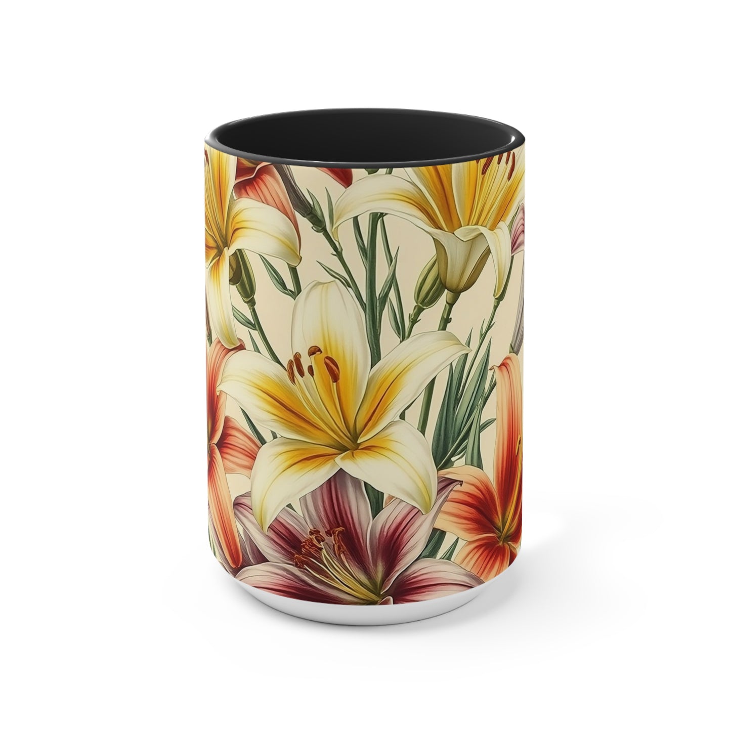 Accent Mugs - Vintage Coffee Cup, Floral Tea Mug, Drinkware, Unique Gift for Nature Lover