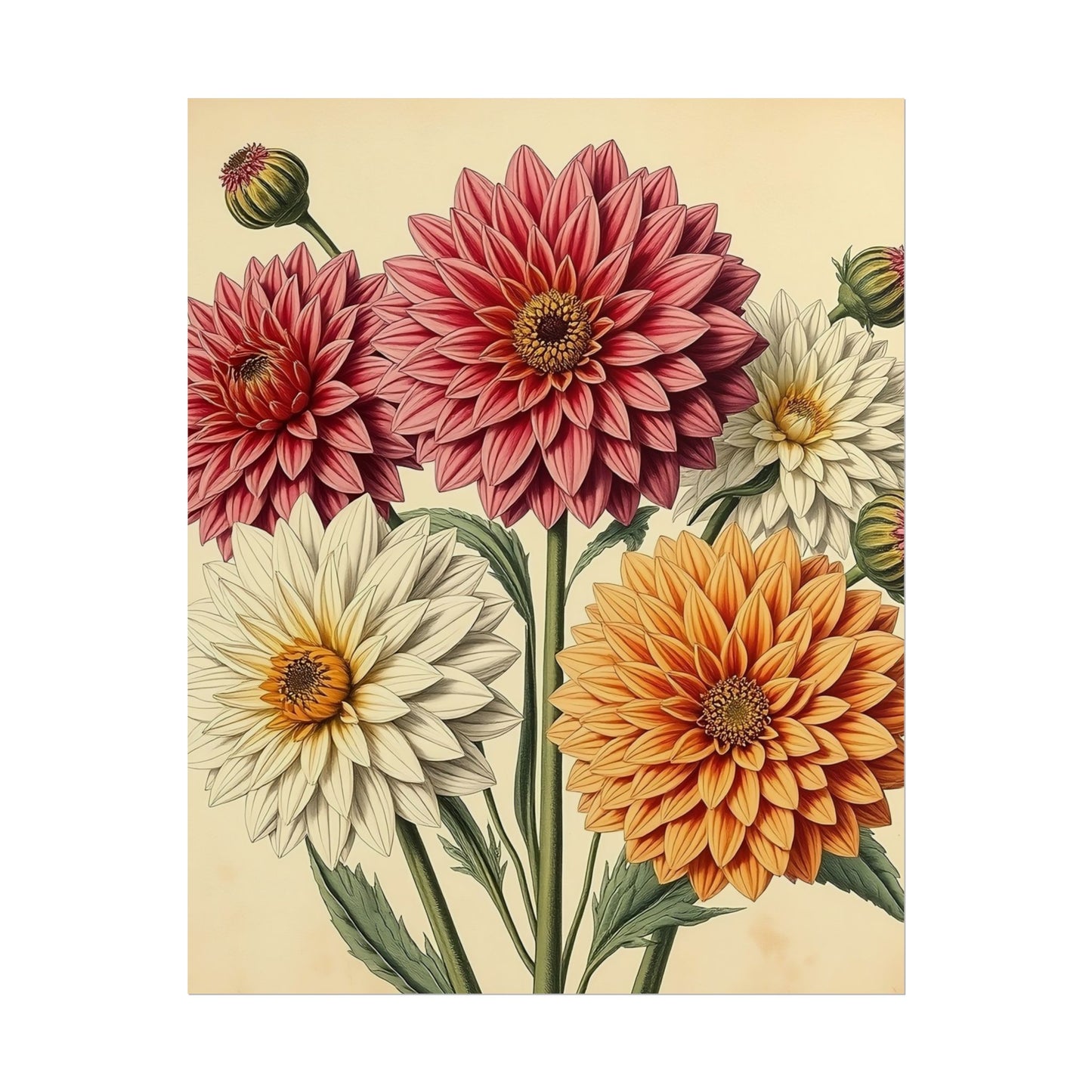 Vintage Flower Poster