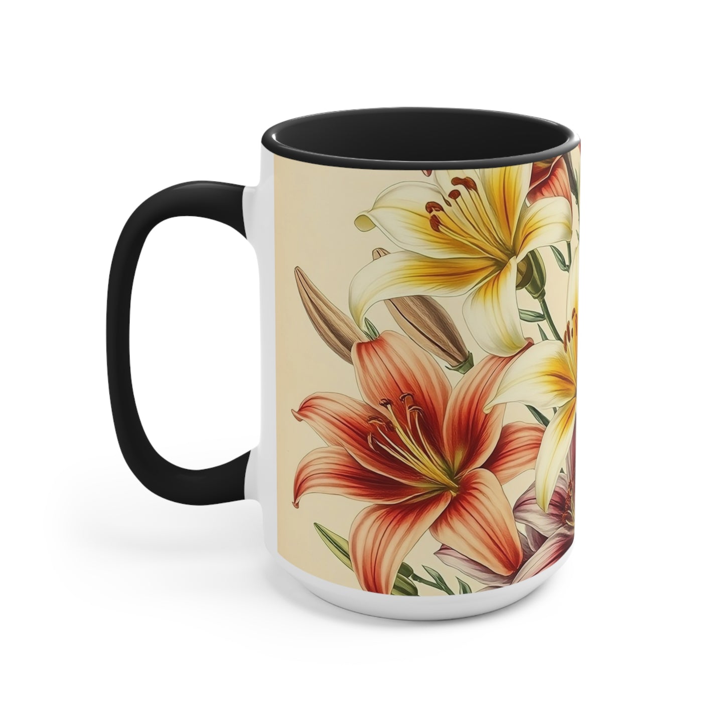 Accent Mugs - Vintage Coffee Cup, Floral Tea Mug, Drinkware, Unique Gift for Nature Lover