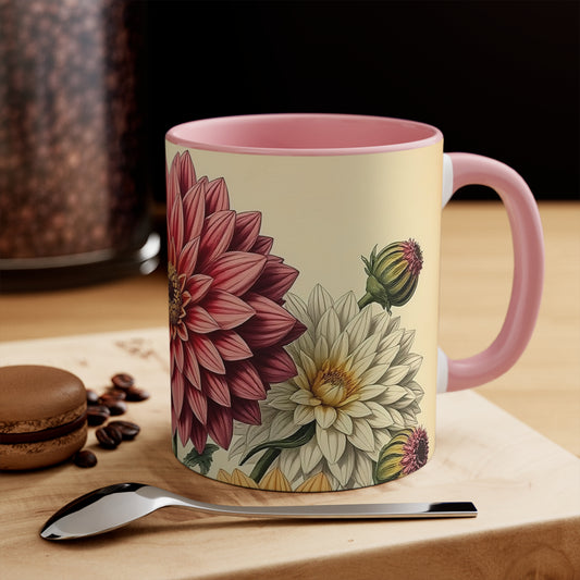 Accent Mugs - Vintage Coffee Cup, Floral Tea Mug, Drinkware, Unique Gift for Nature Lover