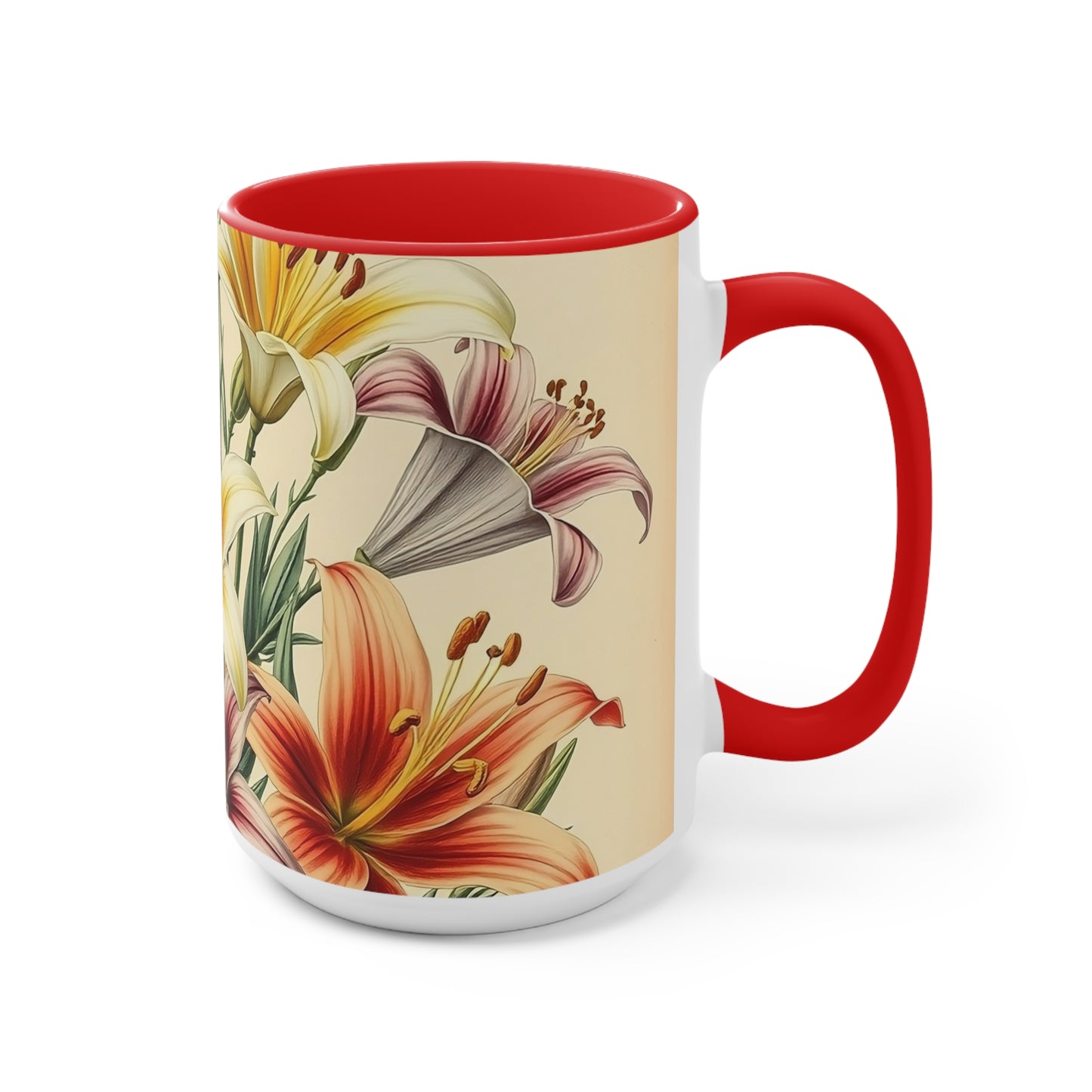 Accent Mugs - Vintage Coffee Cup, Floral Tea Mug, Drinkware, Unique Gift for Nature Lover
