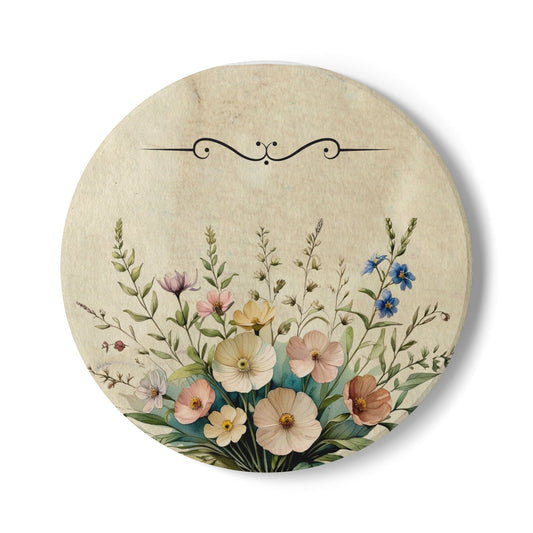 Vintage assorted flowers #1 Ceramic Coaster