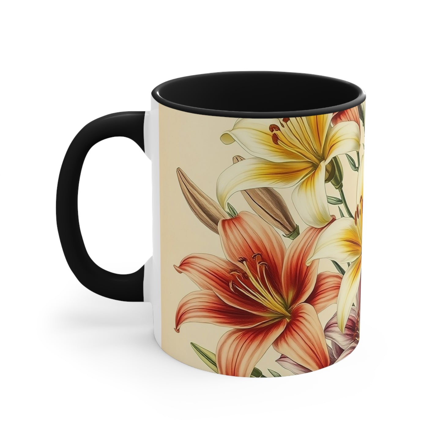Accent Mugs - Vintage Coffee Cup, Floral Tea Mug, Drinkware, Unique Gift for Nature Lover