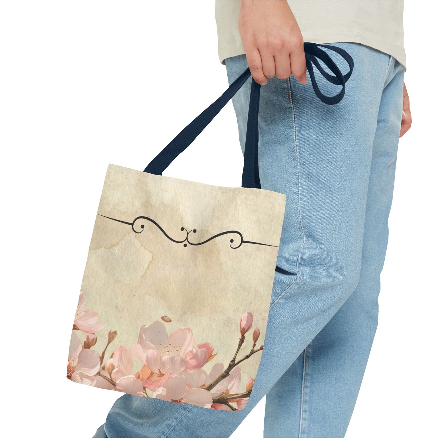 Cherry Blossom Tote Bag, Floral Tote, Japanese Style Tote, Eco-Friendly Bag, Reusable Shopping Bag, Gift for Nature Lover