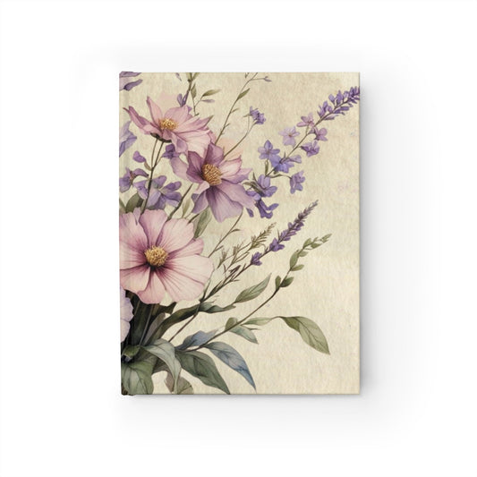 Vintage assorted flowers 1 Journal - Ruled Line