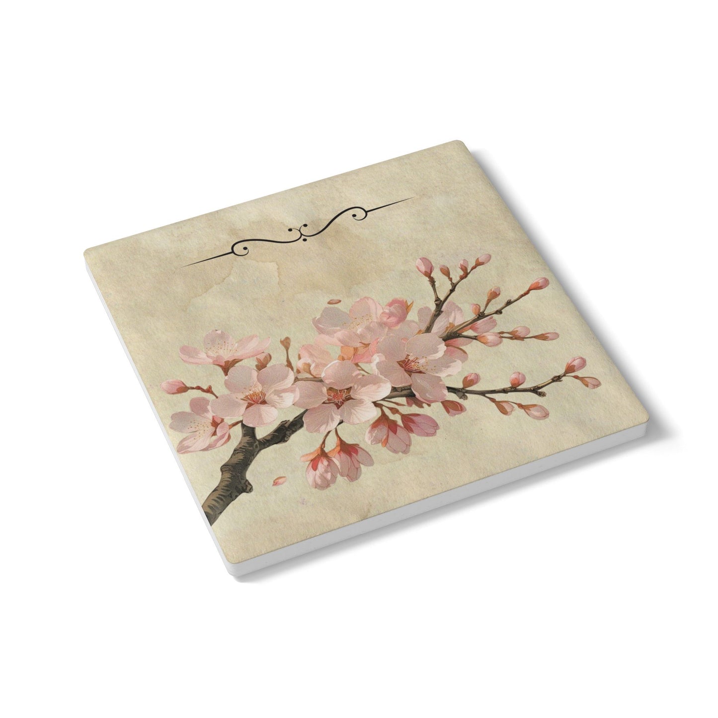 Vintage cherry blossom Ceramic Coaster