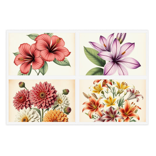 Vintage Flower Sticker Sheets