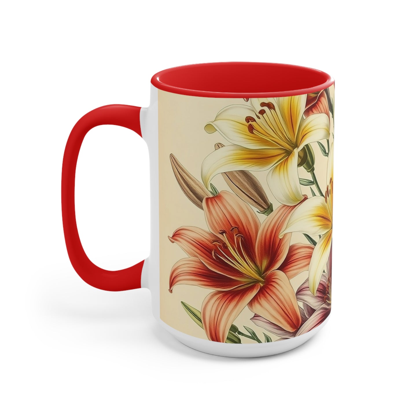 Accent Mugs - Vintage Coffee Cup, Floral Tea Mug, Drinkware, Unique Gift for Nature Lover