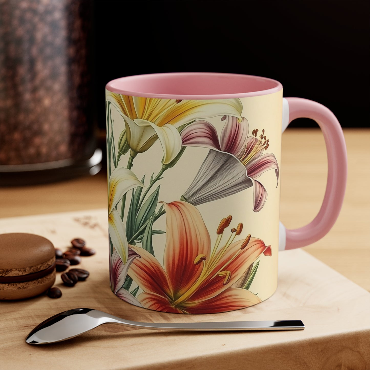 Accent Mugs - Vintage Coffee Cup, Floral Tea Mug, Drinkware, Unique Gift for Nature Lover
