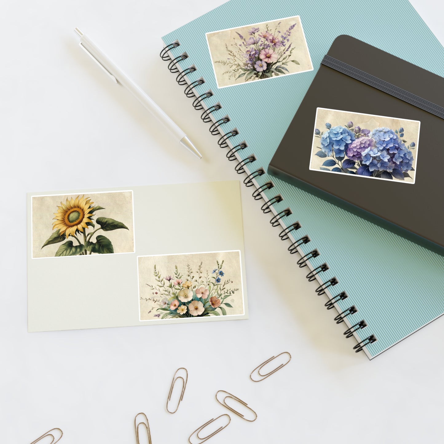 Vintage flowers #2 Sticker Sheets