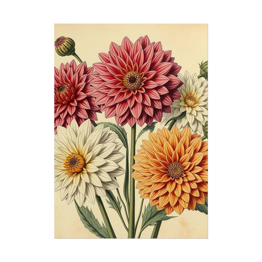 Vintage Flower Poster