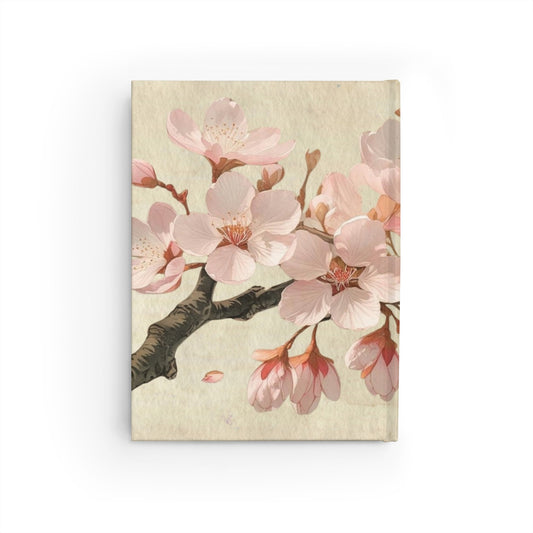 Vintage cherry blossom flower Journal - Ruled Line