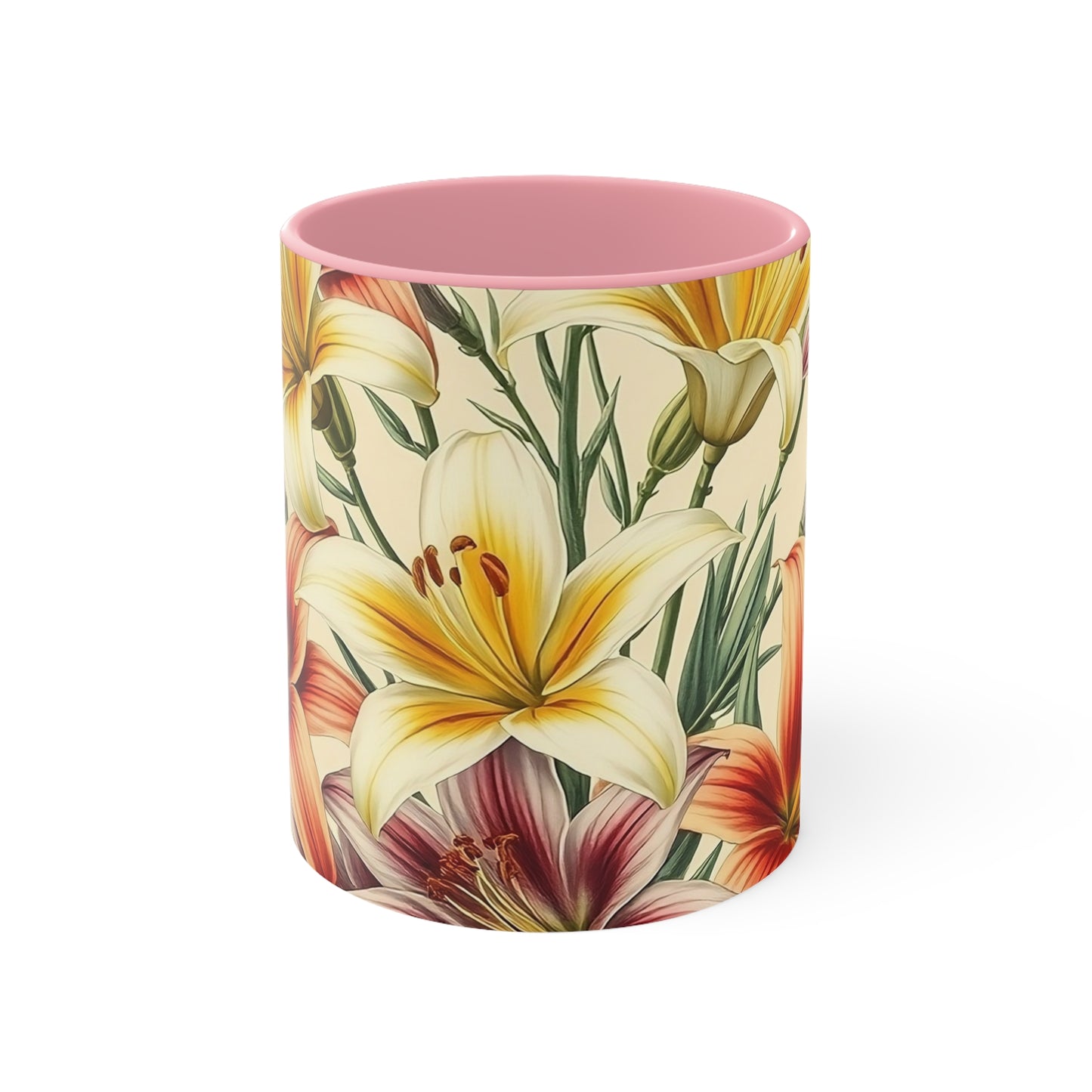 Accent Mugs - Vintage Coffee Cup, Floral Tea Mug, Drinkware, Unique Gift for Nature Lover