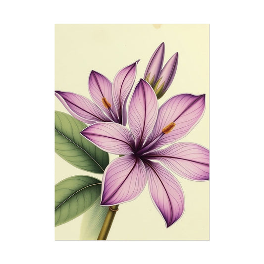 Vintage Purple Lily Poster