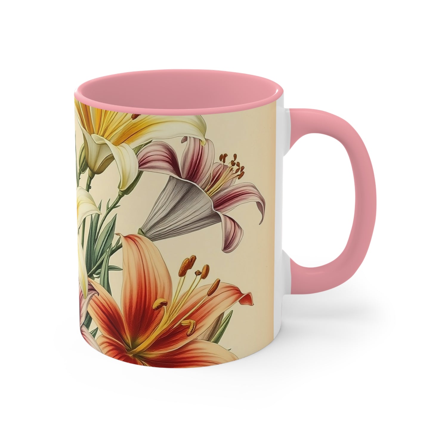 Accent Mugs - Vintage Coffee Cup, Floral Tea Mug, Drinkware, Unique Gift for Nature Lover