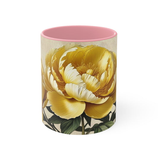 Vintage Peony Ceramic Tea Mug