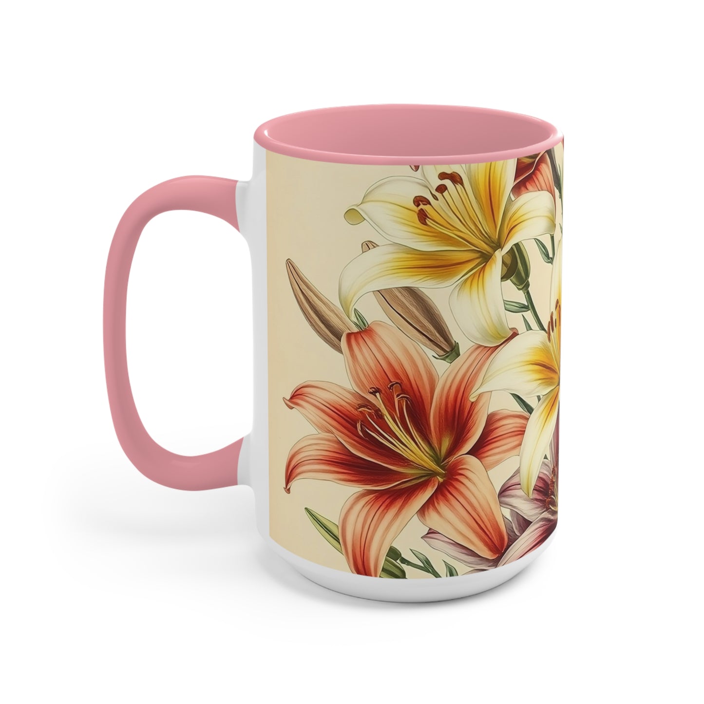 Accent Mugs - Vintage Coffee Cup, Floral Tea Mug, Drinkware, Unique Gift for Nature Lover