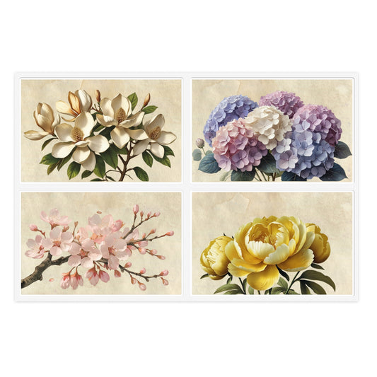 Vintage flower #1 Sticker Sheets