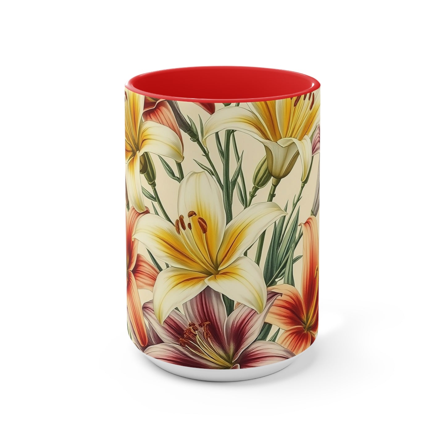 Accent Mugs - Vintage Coffee Cup, Floral Tea Mug, Drinkware, Unique Gift for Nature Lover
