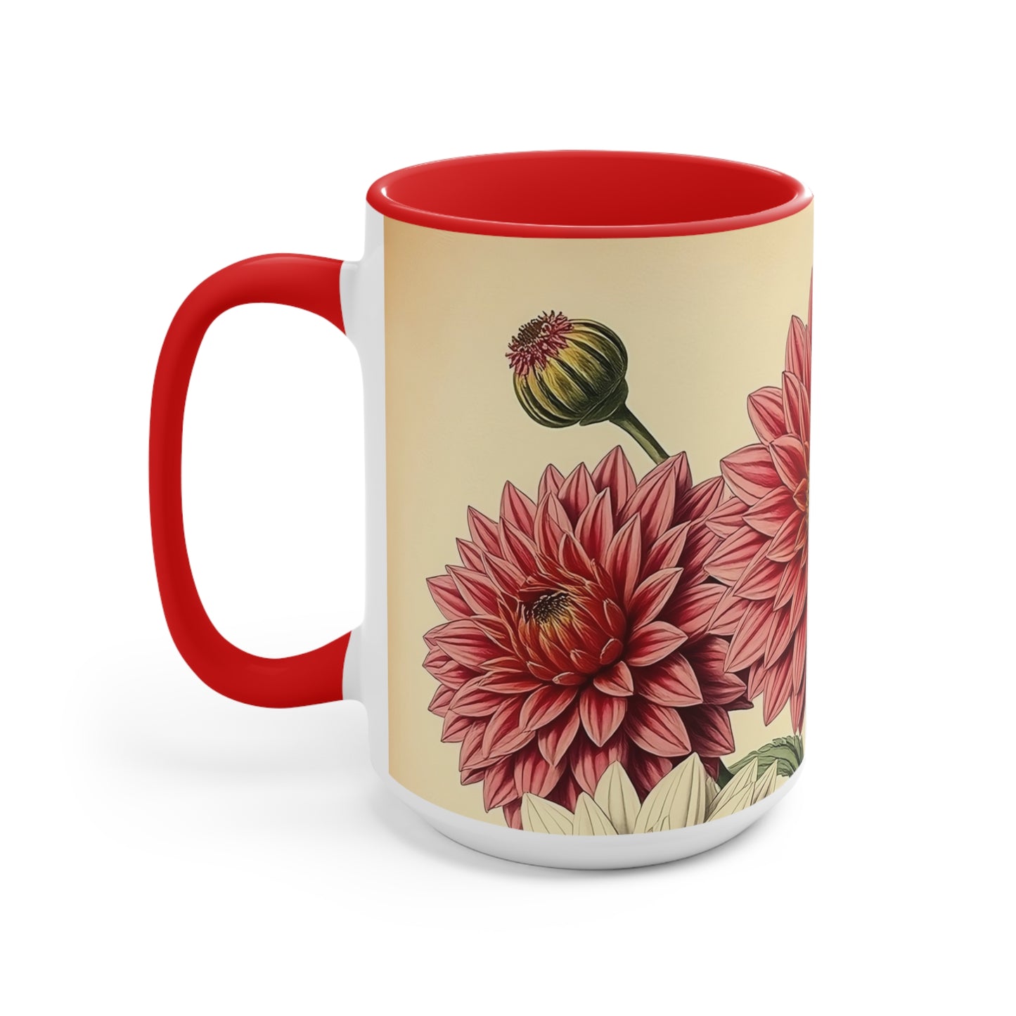 Accent Mugs - Vintage Coffee Cup, Floral Tea Mug, Drinkware, Unique Gift for Nature Lover