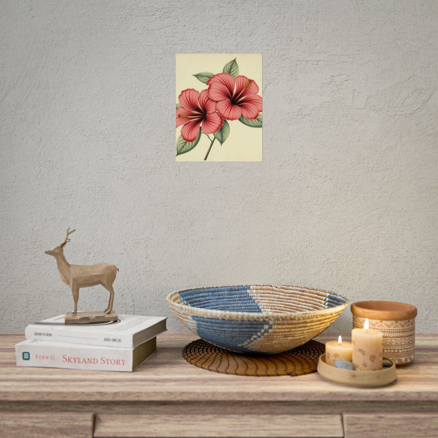 Vintage Hibiscus Poster
